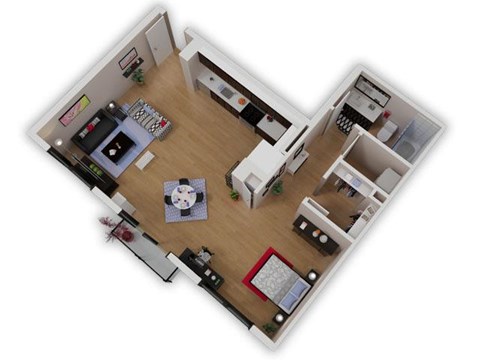 Capitol Yard Apartments_ West Sacramento CA_Floor Plan_Studio 4